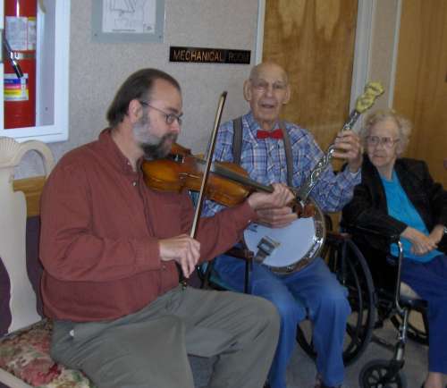 Rich Baumann learning a thing or too Loren Pope age 93 and his girlfriend Rosalie